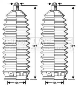 First Line/KeyParts FSG3405 Пильник рульової рейки