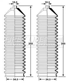 First Line/KeyParts FSG3429 Пыльник рулевой рейки First Line/KeyParts FSG3429 Пыльник рулевой рейки