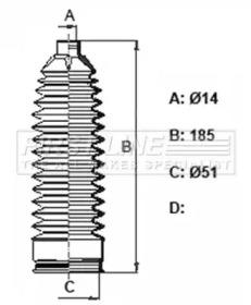 First Line/KeyParts FSG3445 Пильник рульової рейки First Line/KeyParts FSG3445 Пильник рульової рейки