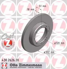 Otto Zimmermann 430.2626.20 Brake disc