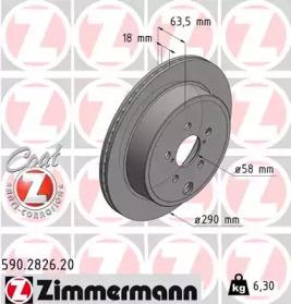 Otto Zimmermann 590.2826.20 Brake disc