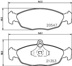 Hella 8DB 355 007-531 Brake pads