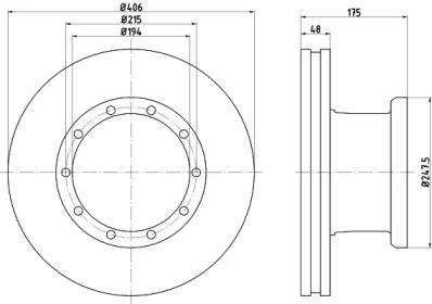 Don Brakes CVD527 Диск тормозной