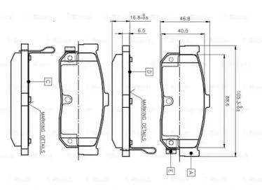 Bosch 0 986 TB2 199 Brake pads
