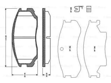 Bosch 0 986 TB2 651 Brake pads