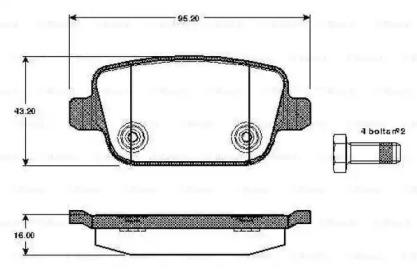 Bosch 0 986 TB2 984 Brake pads