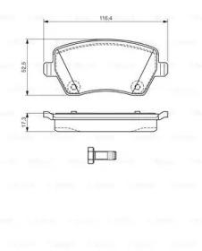 Bosch 0 986 TB3 159 Колодки гальмівні Bosch 0 986 TB3 159 Колодки гальмівні