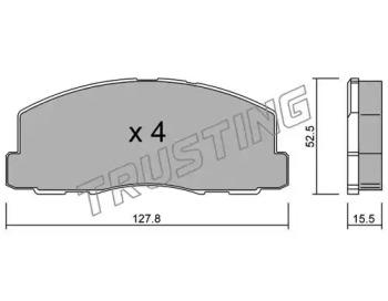 Trusting 116.0 Колодки гальмівні