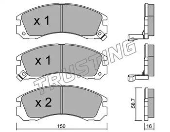 Trusting 136.0 Колодки гальмівні Trusting 136.0 Колодки гальмівні