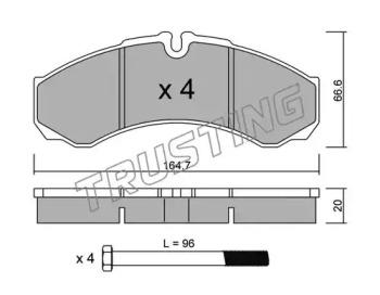 Trusting 221.0 Brake pads Trusting 221.0 Brake pads