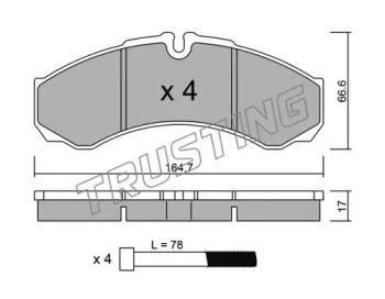 Trusting 221.3 Колодки гальмівні Trusting 221.3 Колодки гальмівні