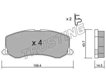 Trusting 432.0 Колодки гальмівні Trusting 432.0 Колодки гальмівні