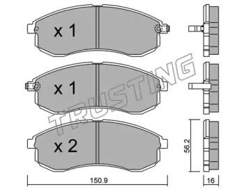 Trusting 498.0 Колодки гальмівні Trusting 498.0 Колодки гальмівні