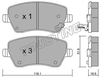 Trusting 501.1 Колодки гальмівні