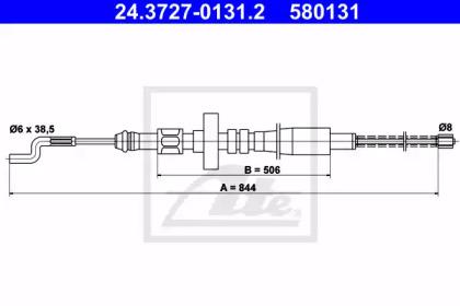 Ate 24.3727-0131.2 Brake cable