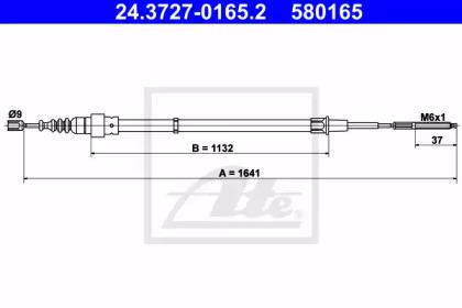 Ate 24.3727-0165.2 Brake cable