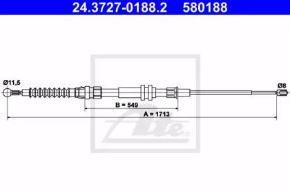 Ate 24.3727-0188.2 Brake cable Ate 24.3727-0188.2 Brake cable