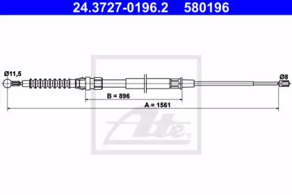 Ate 24.3727-0196.2 Brake cable Ate 24.3727-0196.2 Brake cable