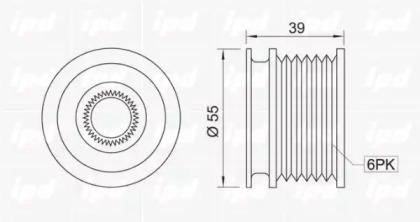 IPD 12-0009 Механизм свободного хода генератора IPD 12-0009 Механизм свободного хода генератора