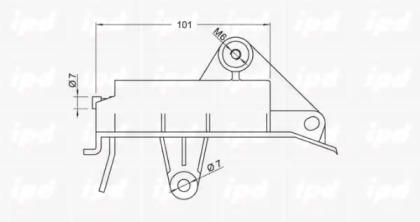 IPD 13-0543 Натягувач ременя ГРМ