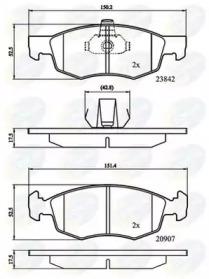 Comline CBP01221 Brake pads Comline CBP01221 Brake pads