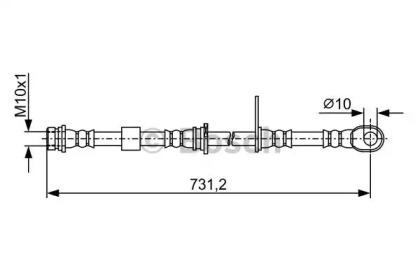 Bosch 1 987 481 957 Шланг гальмівний Bosch 1 987 481 957 Шланг гальмівний