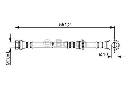 Bosch 1 987 481 966 Шланг гальмівний Bosch 1 987 481 966 Шланг гальмівний