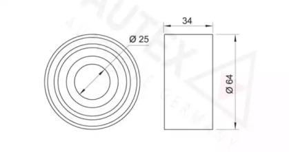 Autex 641930 Ролик натяжителя