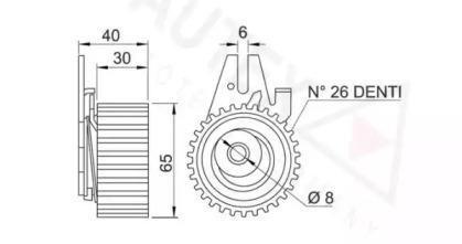 Autex 641946 Ролик натяжний ременя ГРМ Autex 641946 Ролик натяжний ременя ГРМ
