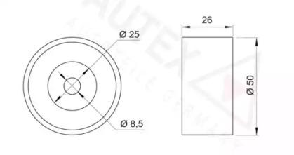 Autex 641961 Ролик натяжной