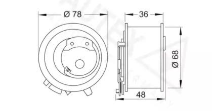 Autex 642006 Ролик натяжний ременя ГРМ Autex 642006 Ролик натяжний ременя ГРМ