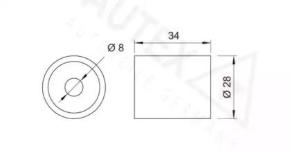 Autex 651051 Ролик обводной ремня грм Autex 651051 Ролик обводной ремня грм
