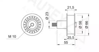 Autex 651145 Ролик обводной ремня грм