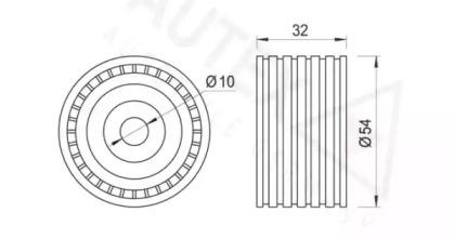 Autex 651283 Ролик обводной ремня грм Autex 651283 Ролик обводной ремня грм