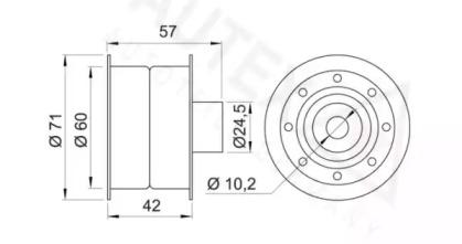 Autex 651361 Ролик обводной ремня грм Autex 651361 Ролик обводной ремня грм