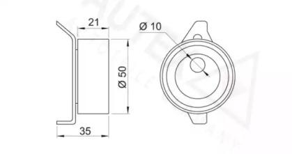 Autex 651631 Ролик обводной ремня грм