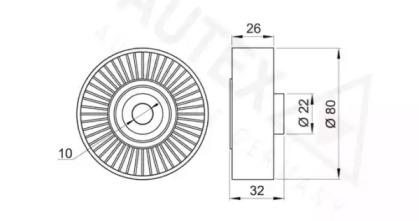 Autex 651949 Ролик натяжний ременя поліклинового Autex 651949 Ролик натяжний ременя поліклинового