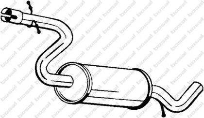 Bosal 233-437 Середній глушник вихлопних газів Bosal 233-437 Середній глушник вихлопних газів