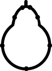 Elring 359.370 Gasket graphite Elring 359.370 Gasket graphite