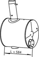 Dinex 21382 Muffler assy front Dinex 21382 Muffler assy front