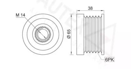 Autex 654079 Шкив генератора