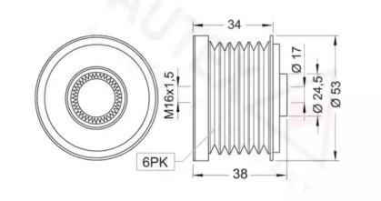 Autex 654185 Механізм вільного ходу генератора Autex 654185 Механізм вільного ходу генератора