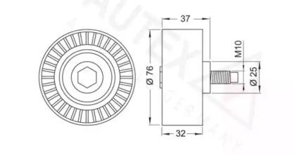 Autex 654255 Ролик обводной ремня грм Autex 654255 Ролик обводной ремня грм