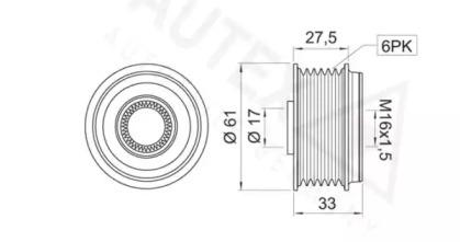 Autex 654290 Механізм вільного ходу генератора Autex 654290 Механізм вільного ходу генератора