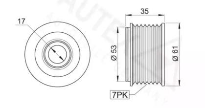 Autex 654304 Механізм вільного ходу генератора