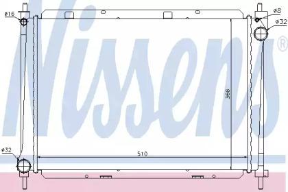 Nissens 68722 Радиатор охлаждения двигателя Nissens 68722 Радиатор охлаждения двигателя