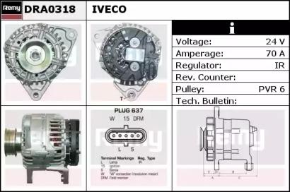 Remy DRA0318 Alternator assy Remy DRA0318 Alternator assy