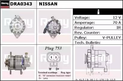 Remy DRA0343 Alternator assy Remy DRA0343 Alternator assy