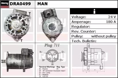 Remy DRA0499 Alternator assy