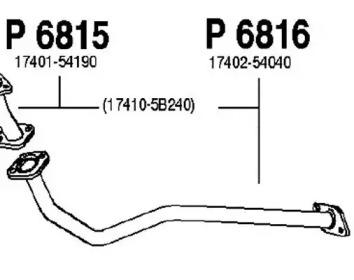 Fenno P6816 Exhaust pipe